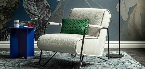 Witte stijlvolle fauteuil Amalfi bij Piet Klerkx